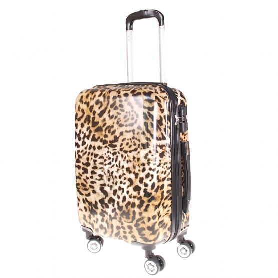 Súprava 3 škrupinových kufrov LP18 (leopard)