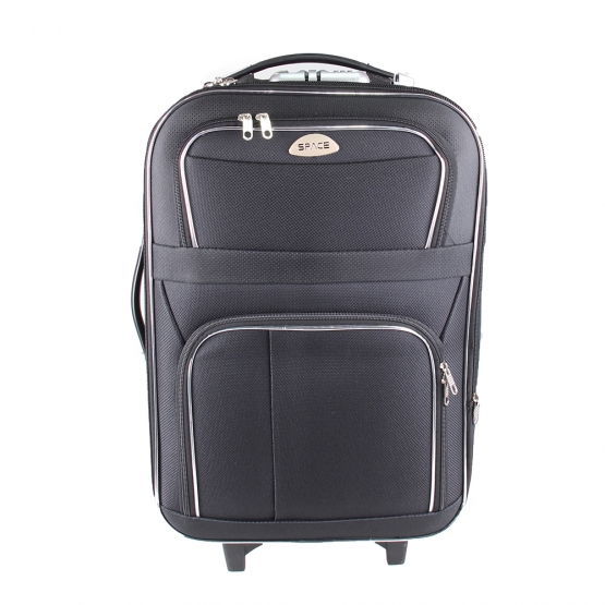 Sada 3 látkových kufrov čierna 1