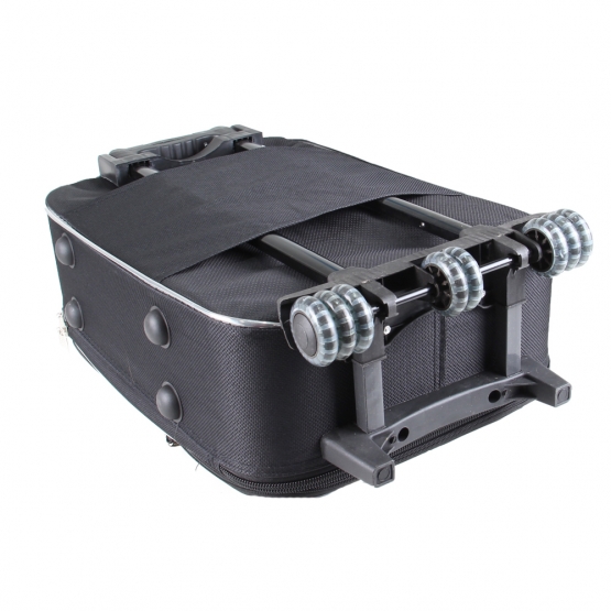 Sada 3 látkových kufrov čierna 1