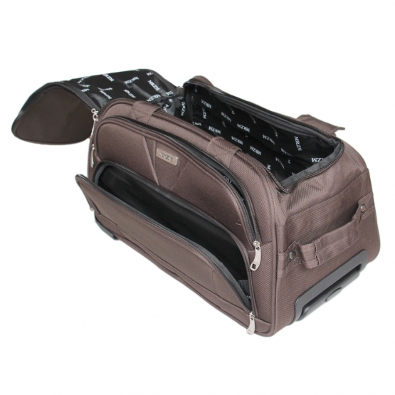 Cestovná taška na kolieskach MRZM tmavo hnedá malá