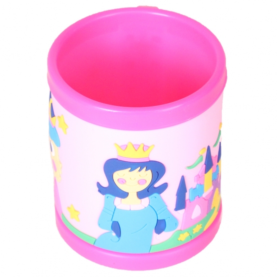 Hrnček detský plastový (ružový s princeznou)