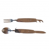 Rozkladací multifunkčný kempingový príbor B-SQUL modrý