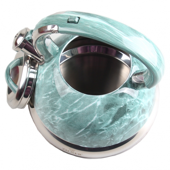 Kovová kanvica 3l tyrkysový mramor