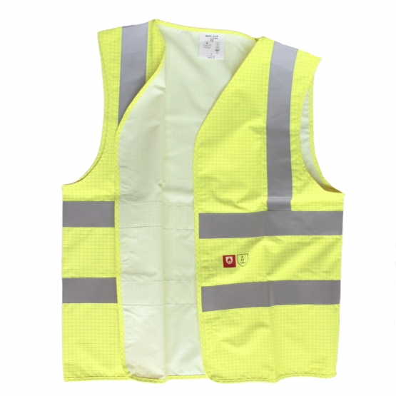 Nehorľavá reflexná vesta žltá