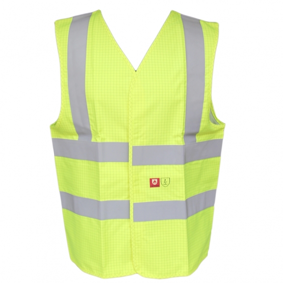 Nehorľavá reflexná vesta žltá