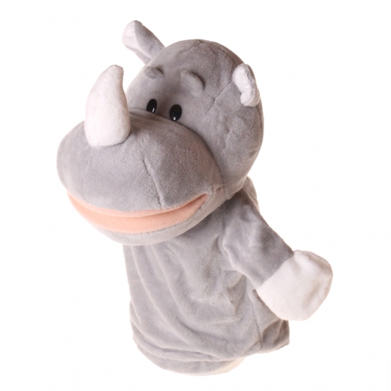Plyšový maňuška na ruku nosorožec