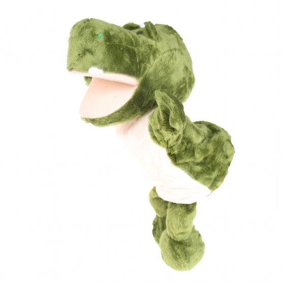 Plyšový maňuška s nohami na ruku krokodíl