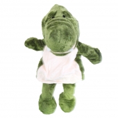 Plyšový maňuška s nohami na ruku krokodíl