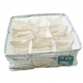 Skladací organizér do skrine bielozelený