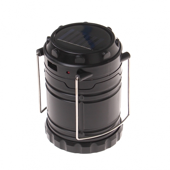 Solárne kempingový lampáš G-85 čierna