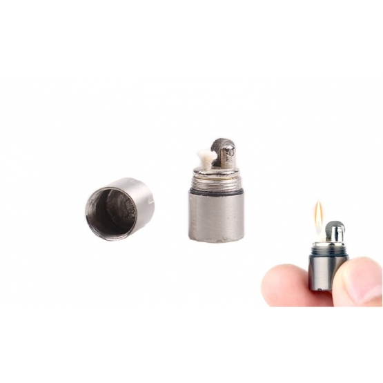 Mini benzínový zapaľovač strieborný