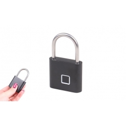 Visiaci zámok na odtlačok prsta čierny