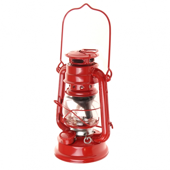 Petrolejová lampa 19 cm červená
