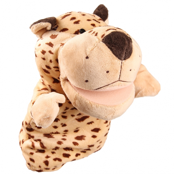 Plyšový maňuška na ruku leopard