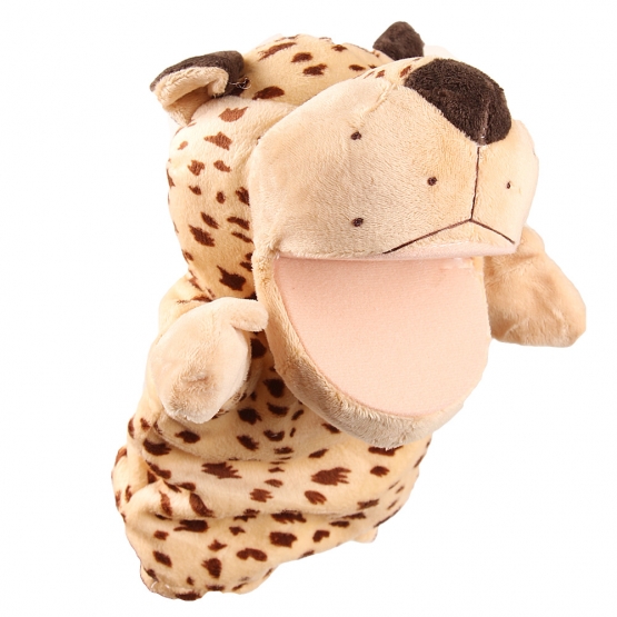 Plyšový maňuška na ruku leopard