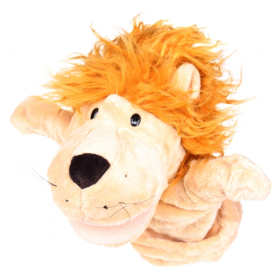 Plyšový maňuška na ruku lev var.2