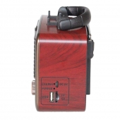 Prenosné 3pásmové solárne rádio GOLON hnedé