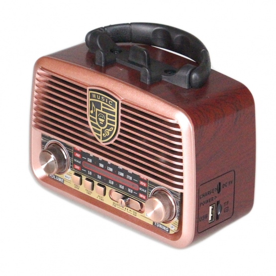 Prenosné 3pásmové solárne rádio GOLON ružové