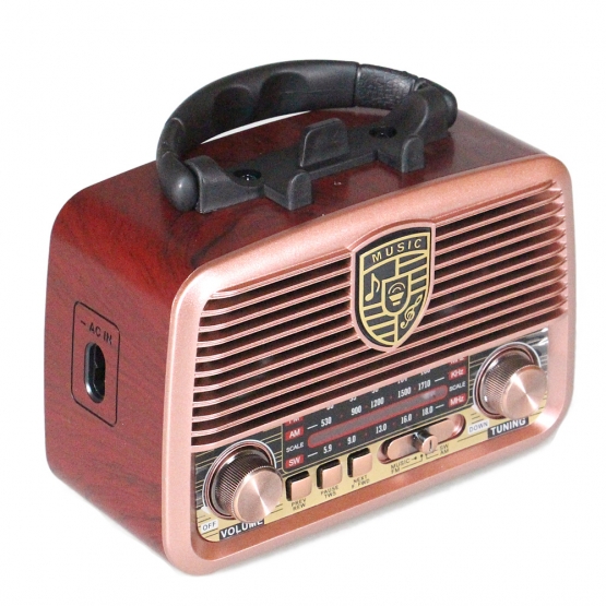 Prenosné 3pásmové solárne rádio GOLON ružové