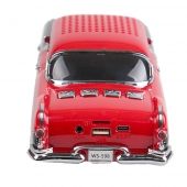 Reproduktor retro auto čierno-červené