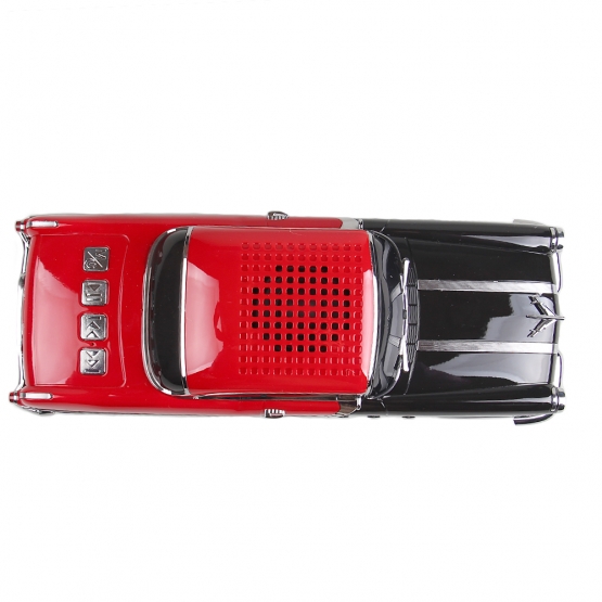 Reproduktor retro auto čierno-červené