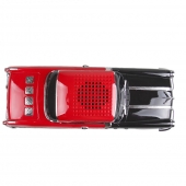 Reproduktor retro auto čierno-červené