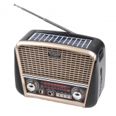 Prenosné 3pásmové solárne rádio béžové YUEGAN