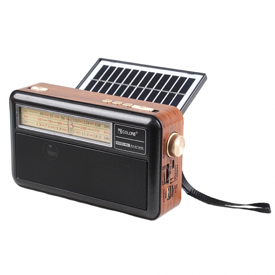 Prenosné 3-pásmové solárne rádio X-BASS čierne