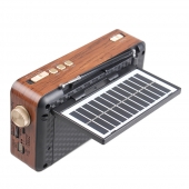 Prenosné 3-pásmové solárne rádio X-BASS čierne