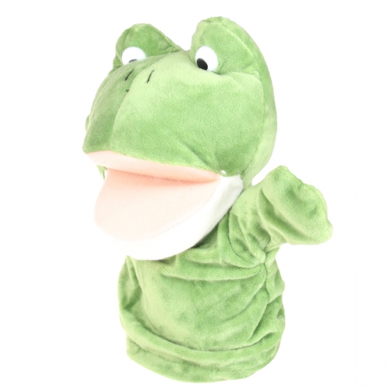 Plyšový maňuška na ruku žabička