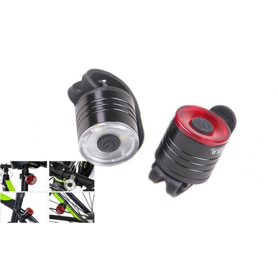 Sada 2 LED silikónových svetiel na bicyke