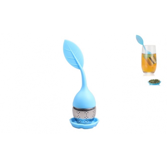 Silikónové sitko na čaj v tvare lístka