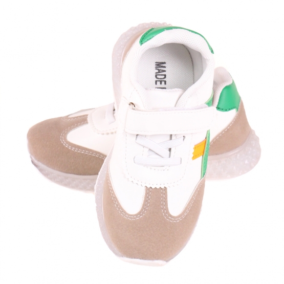 Detské tenisky svietiace so špičkou žltozelenej var.1