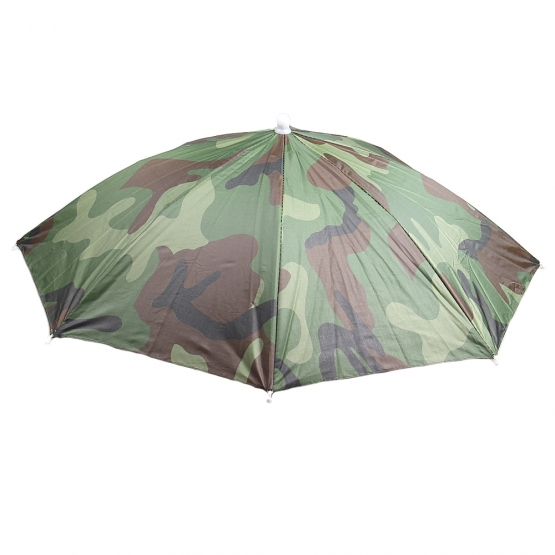 Skladací dáždnik na hlavu maskáčový