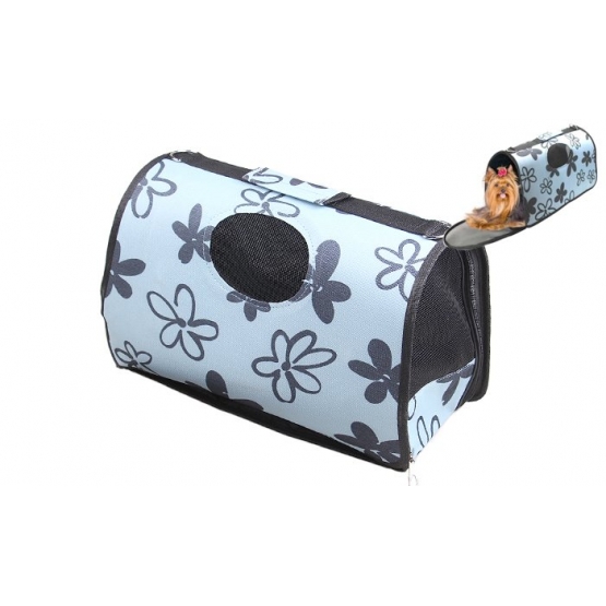 Skladacia prenosná taška pre domáce zvieratá modrá