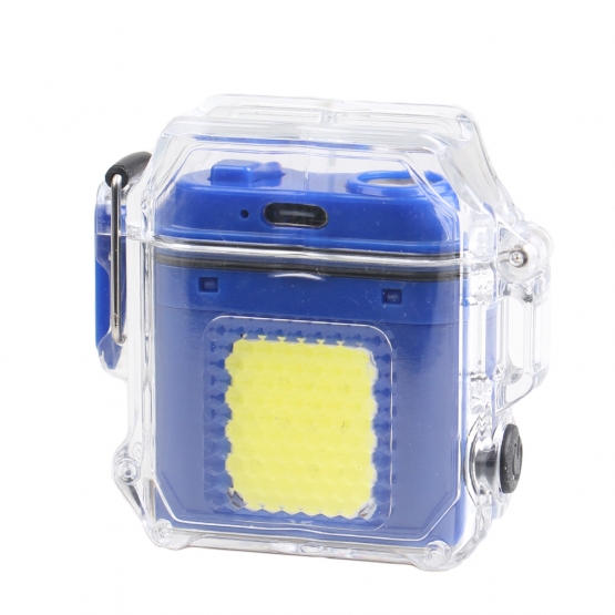 Elektrický špirálový zapaľovač modrý