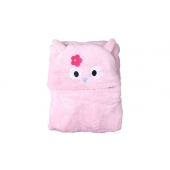 Detská deka Happy Baby ružová - sova s ​​kvietkom