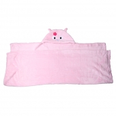 Detská deka Happy Baby ružová - sova s ​​kvietkom