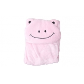 Detská deka Happy Baby ružová - žabička