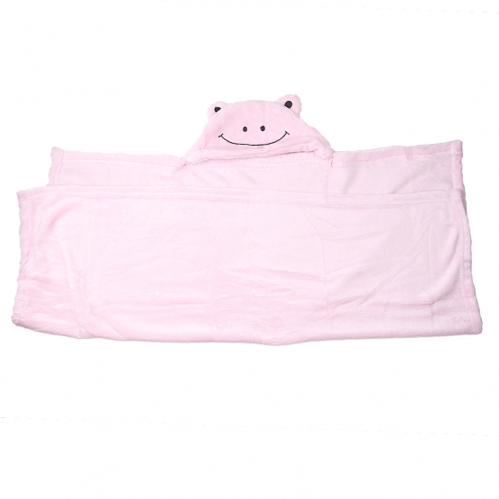 Detská deka Happy Baby ružová - žabička