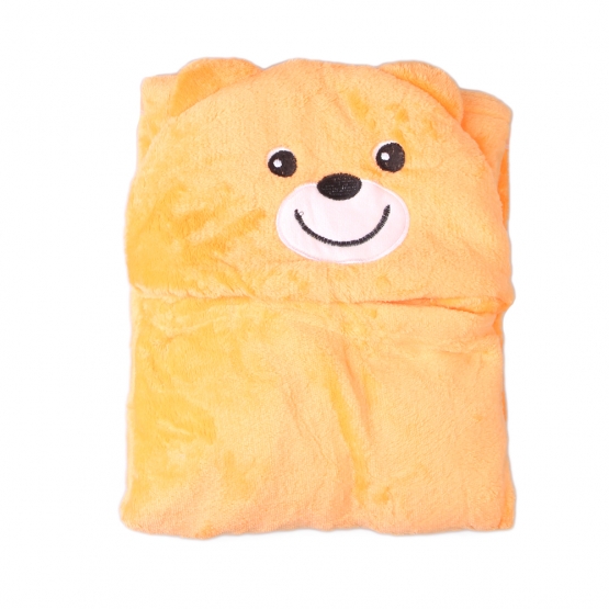 Detská deka Happy Baby oranžová – medvedík