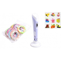 3D pero s LCD displejom modré