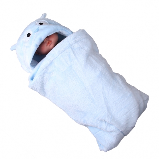 Detská deka Happy Baby modrá - sova