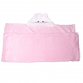 Detská deka Happy Baby bielo-ružová – mačička