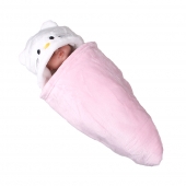 Detská deka Happy Baby bielo-ružová – mačička