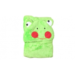 Detská deka Happy Baby zelená - žabička s tvárou