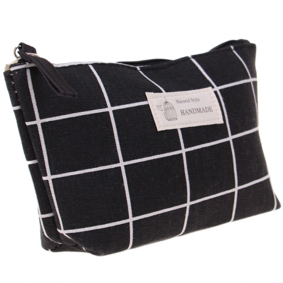 Kozmetická taška Handmade čierna kocka