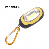 Vreckové ľad svetlo s karabínou žlté