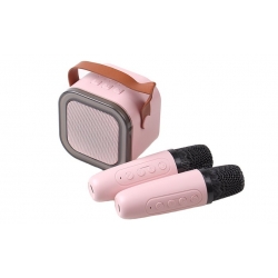 Mini karaoke zvukový systém ružový