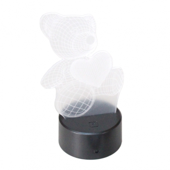3D lampička medvedík